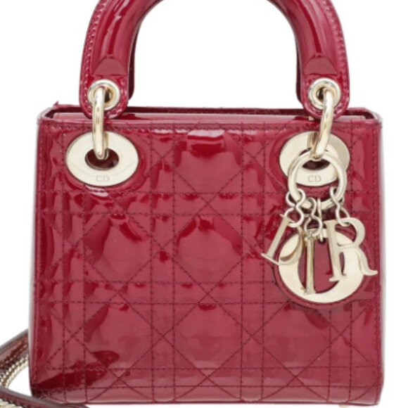 Christian DIOR Canage Lady Dior Mini 2way Hand Chain Shoulder Bag 90296407 - Picture 1 of 10